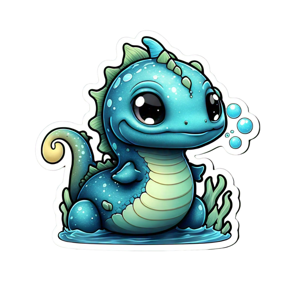 25-Piece Sea Monster Sticker Set – Cute Ocean Creatures Digital Clipart (SVG/PNG)