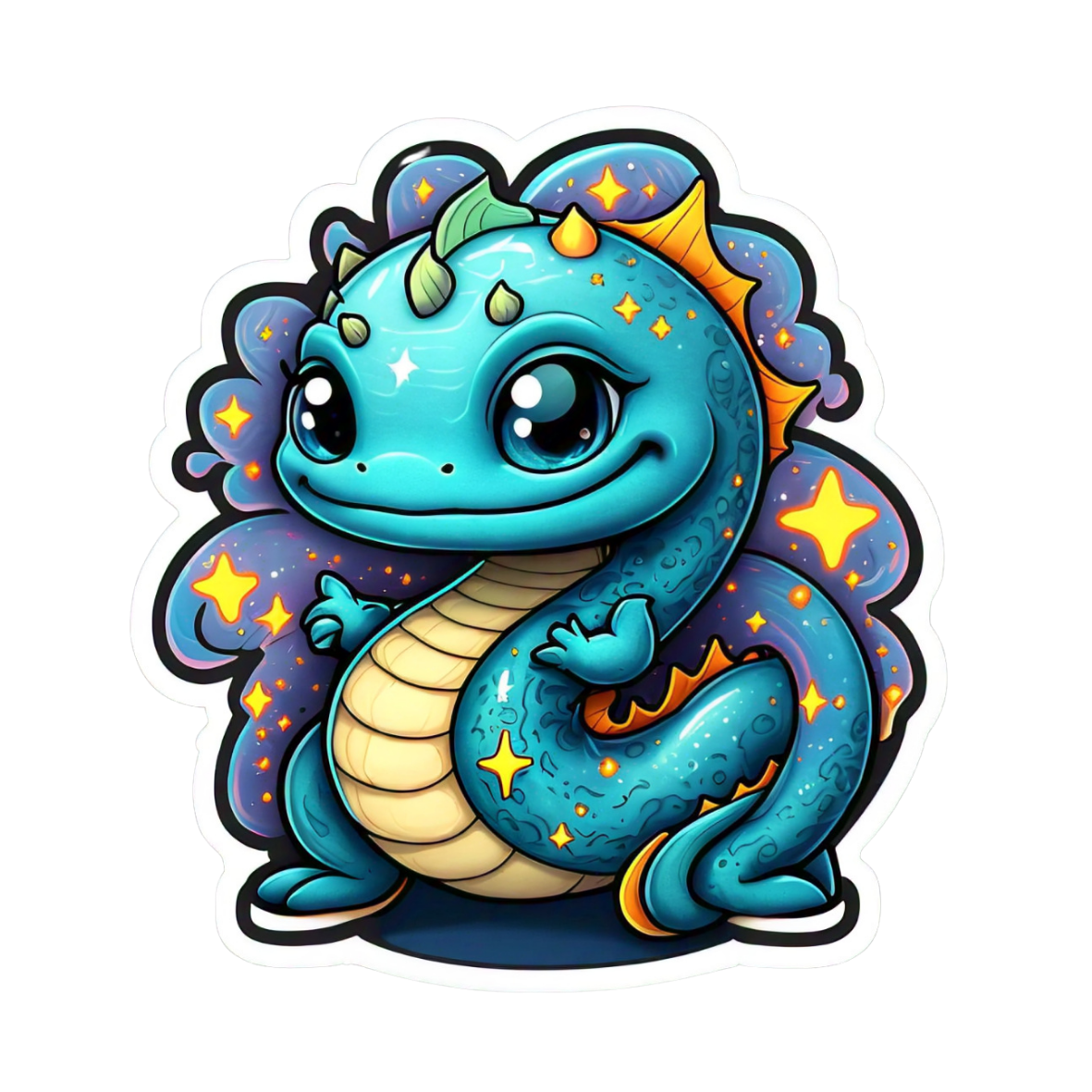 25-Piece Sea Monster Sticker Set – Cute Ocean Creatures Digital Clipart (SVG/PNG)