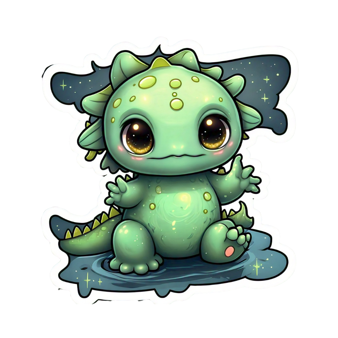 25-Piece Sea Monster Sticker Set – Cute Ocean Creatures Digital Clipart (SVG/PNG)