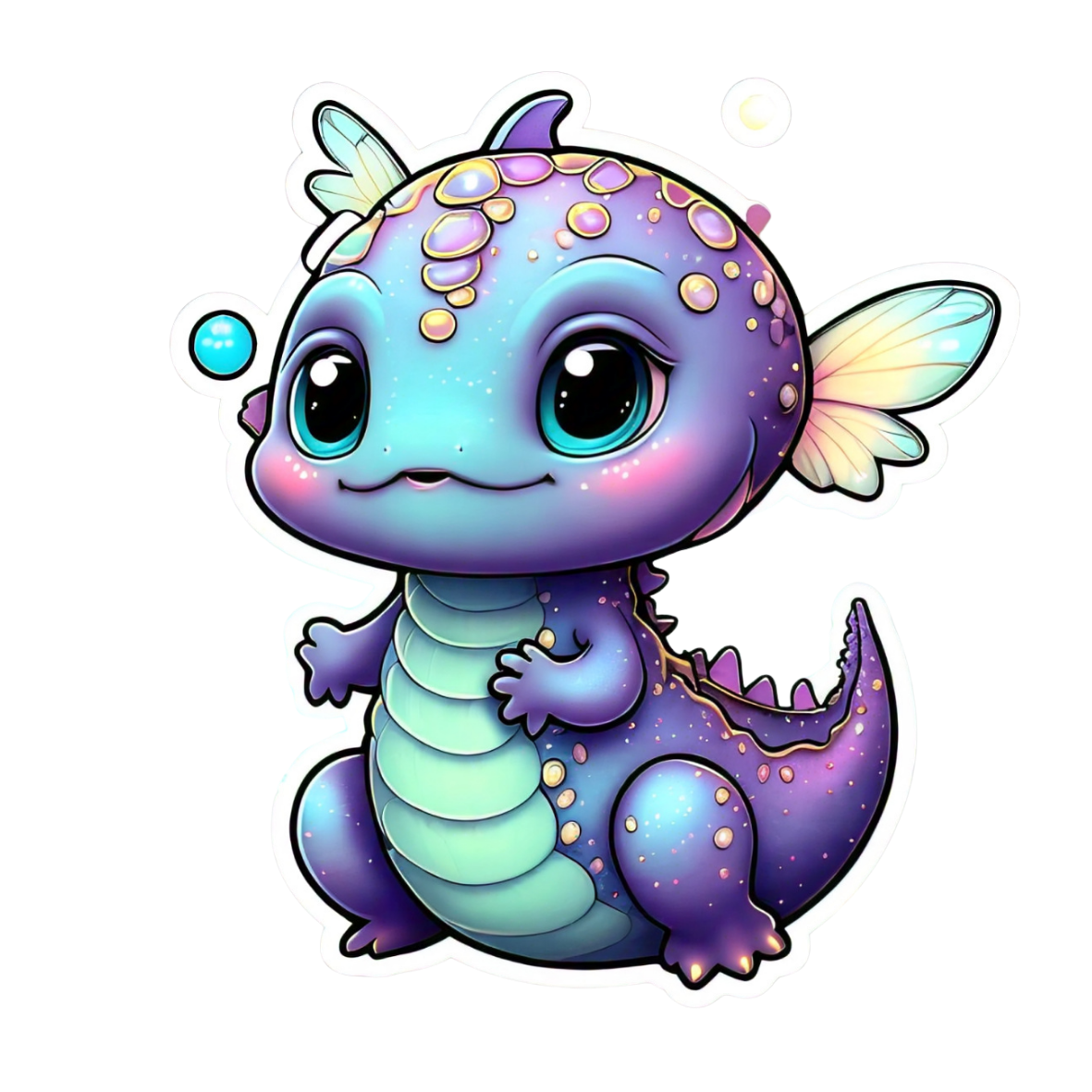 25-Piece Sea Monster Sticker Set – Cute Ocean Creatures Digital Clipart (SVG/PNG)