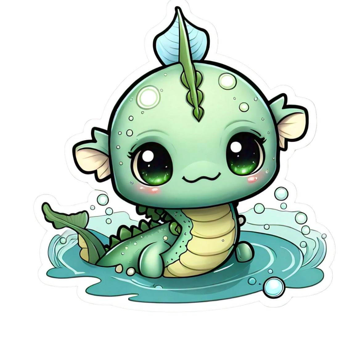 25-Piece Sea Monster Sticker Set – Cute Ocean Creatures Digital Clipart (SVG/PNG)