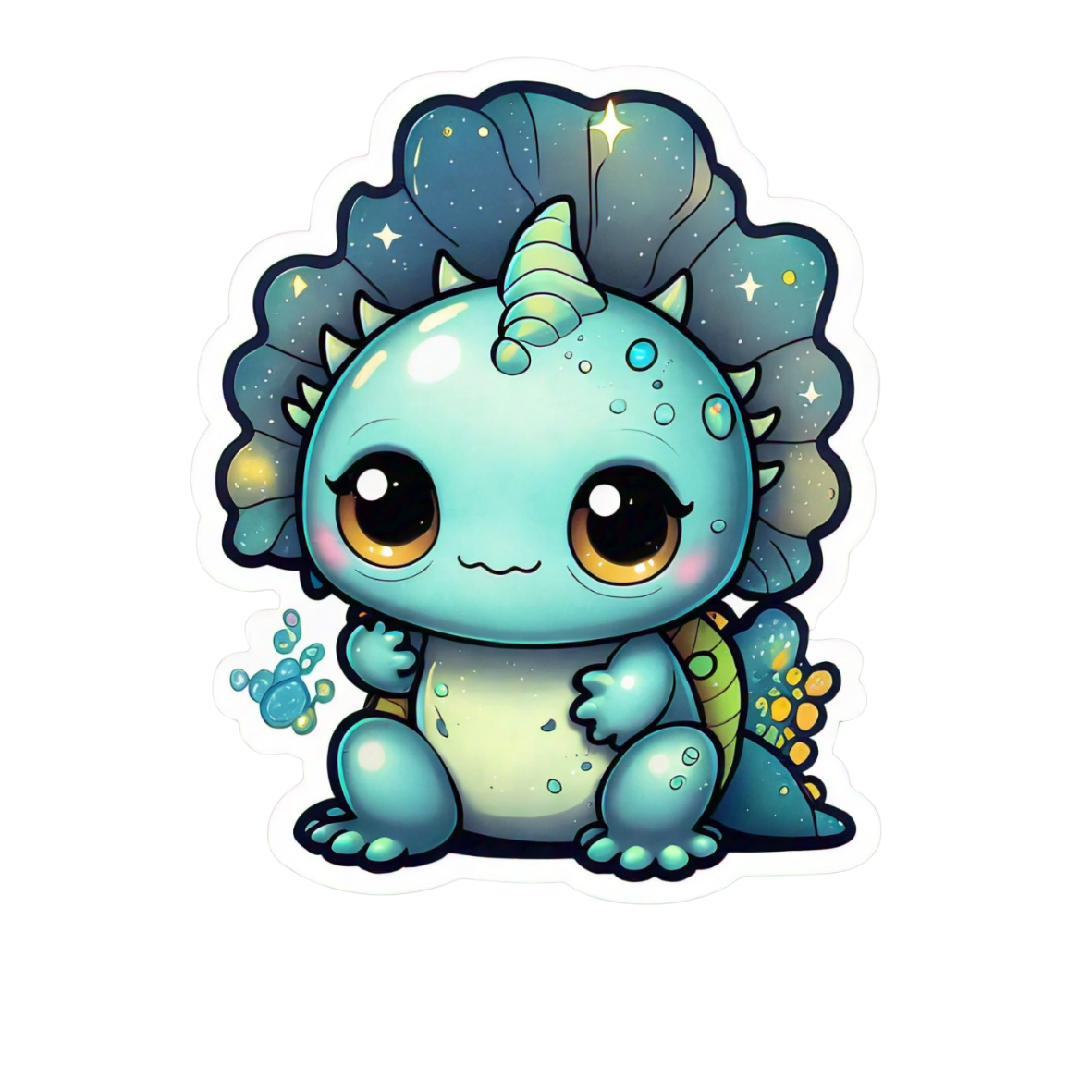 25-Piece Sea Monster Sticker Set – Cute Ocean Creatures Digital Clipart (SVG/PNG)