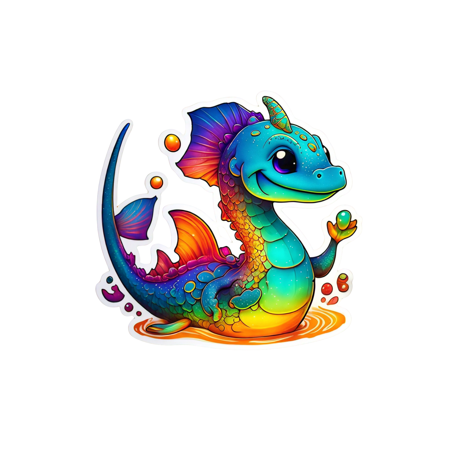 25-Piece Sea Monster Sticker Set – Cute Ocean Creatures Digital Clipart (SVG/PNG)