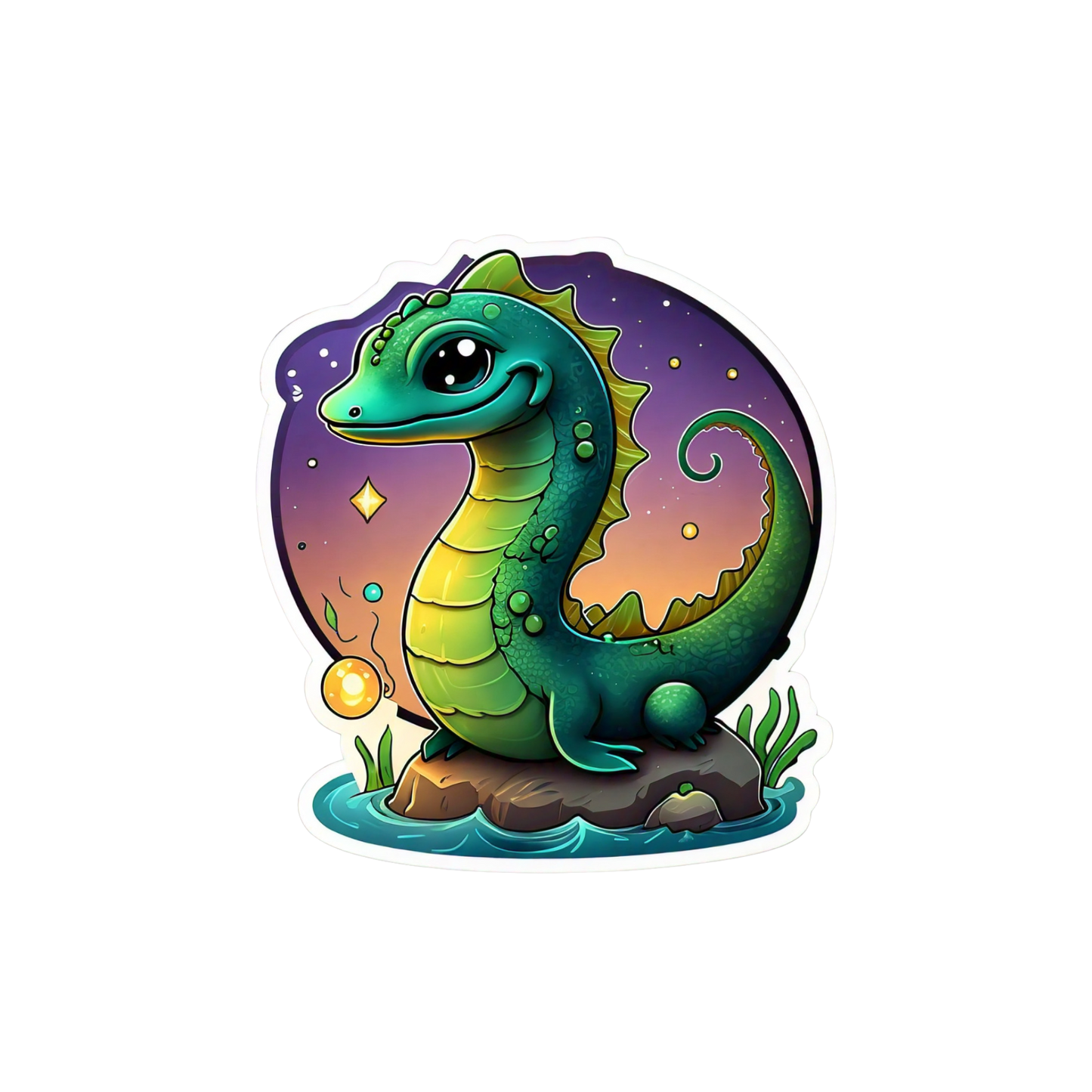25-Piece Sea Monster Sticker Set – Cute Ocean Creatures Digital Clipart (SVG/PNG)