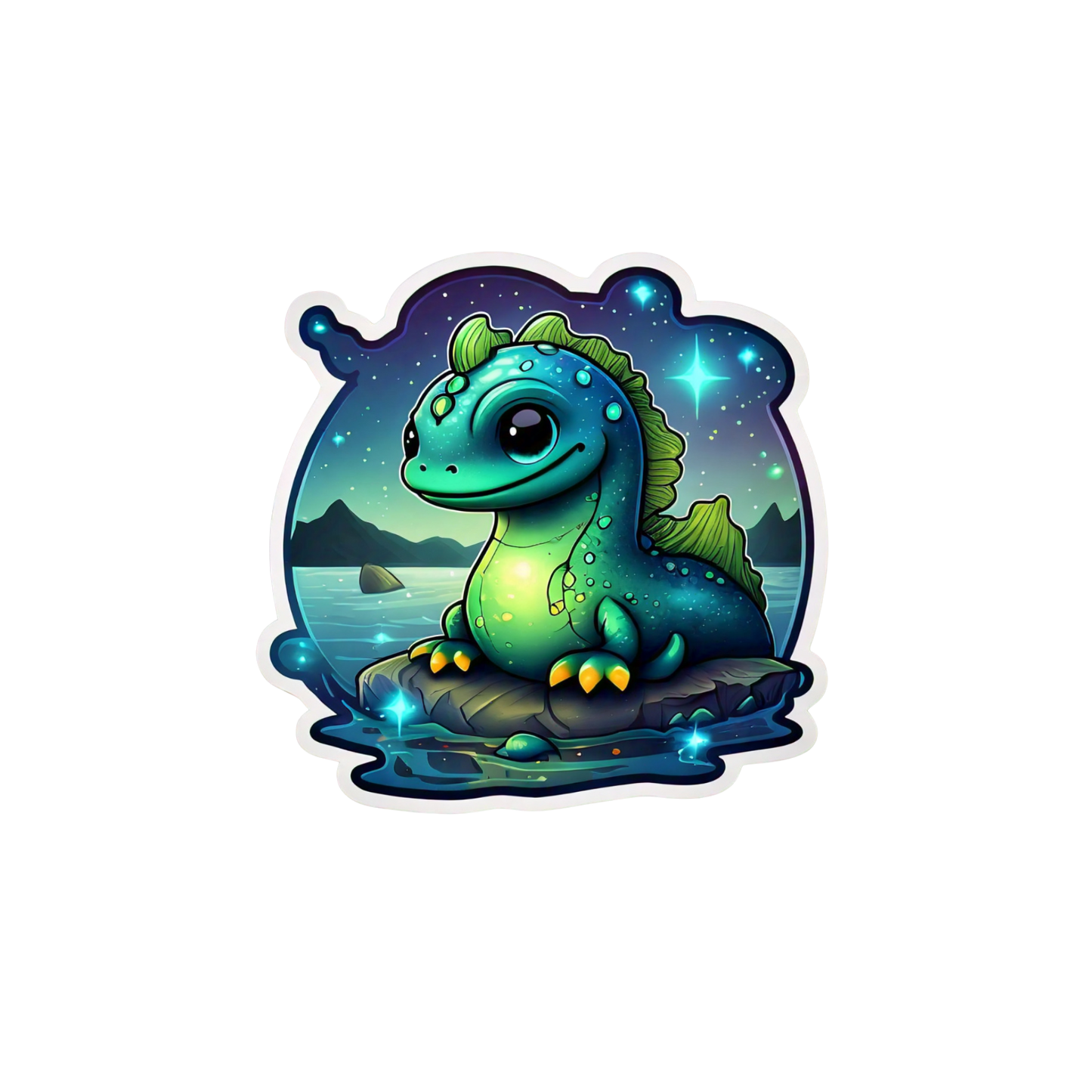 25-Piece Sea Monster Sticker Set – Cute Ocean Creatures Digital Clipart (SVG/PNG)