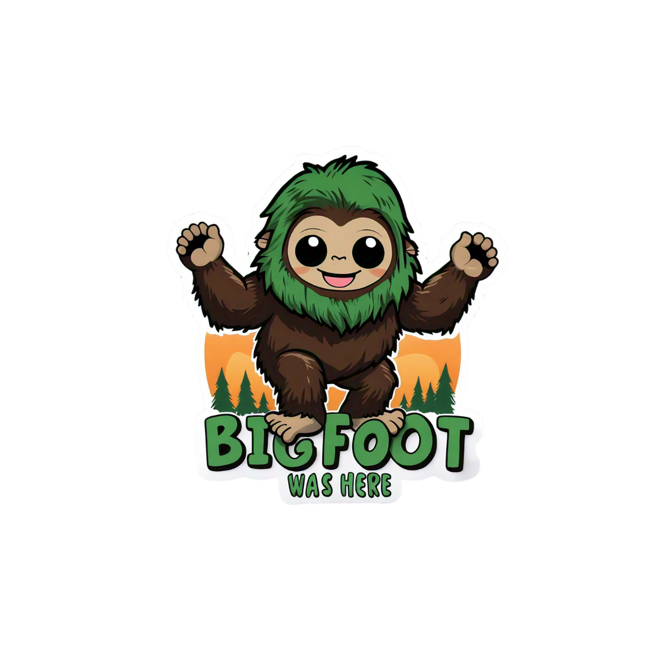 Cute Bigfoot sticker set