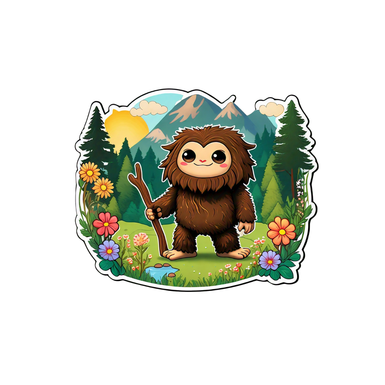 Cute Bigfoot sticker set