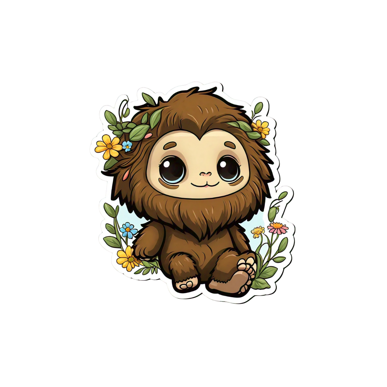 Cute Bigfoot sticker set