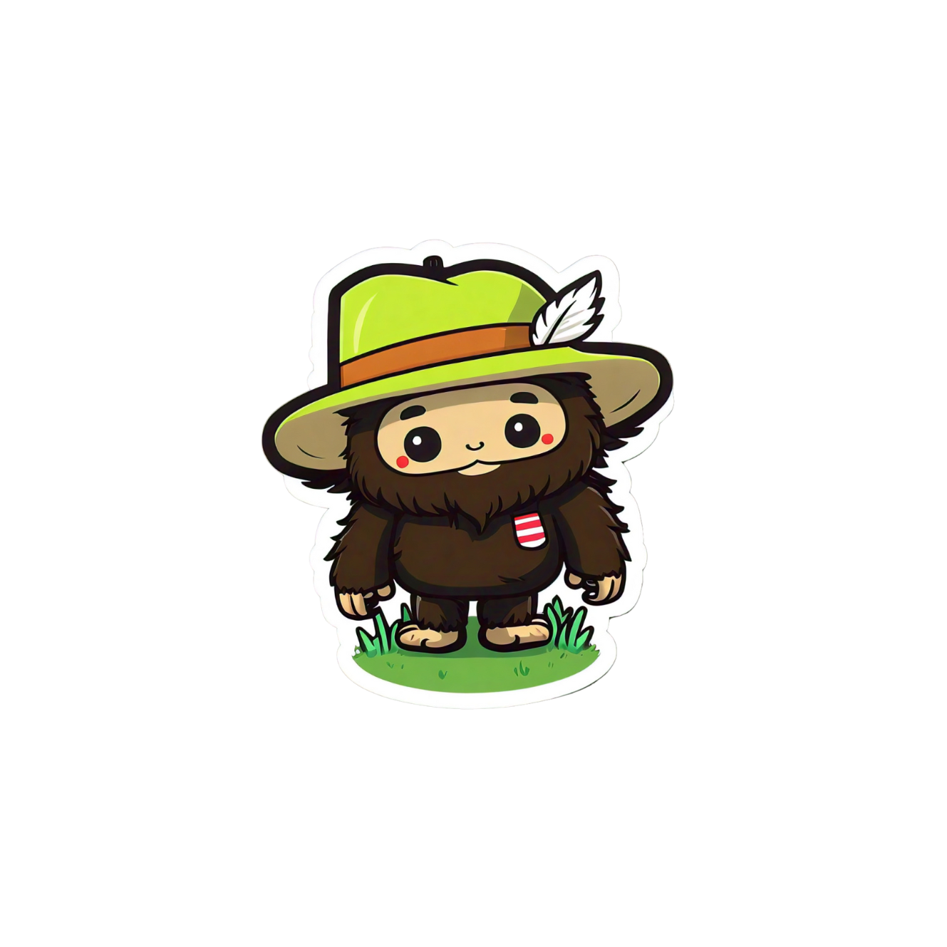 Cute Bigfoot sticker set