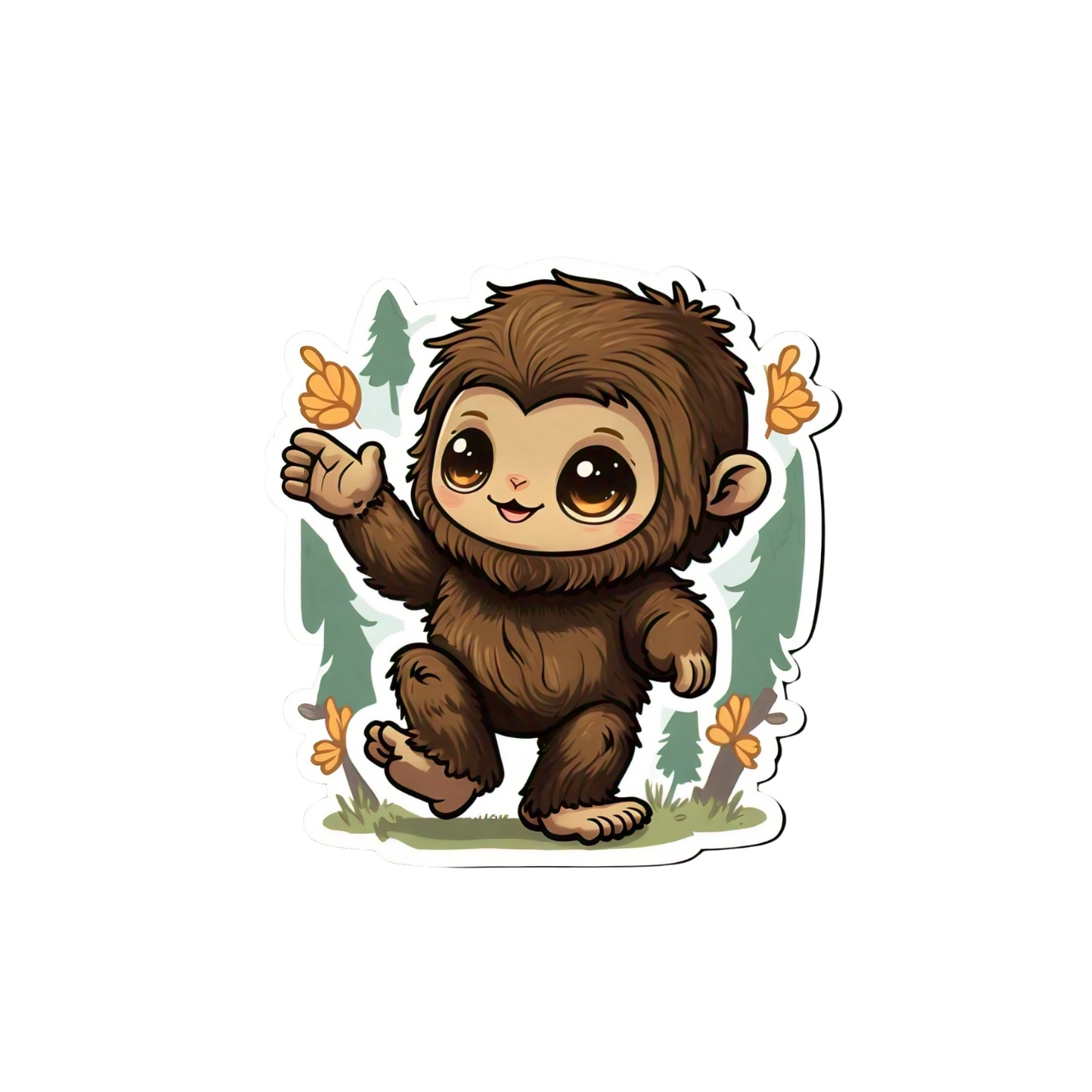 Cute Bigfoot sticker set