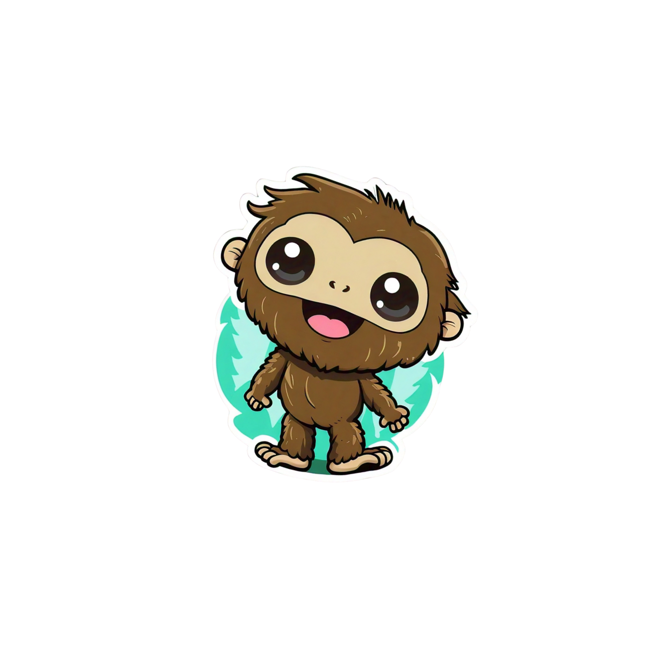 Cute Bigfoot sticker set