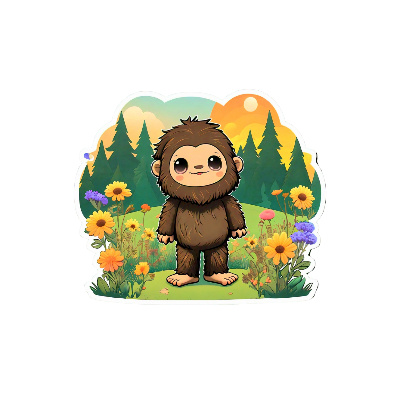 Cute Bigfoot sticker set