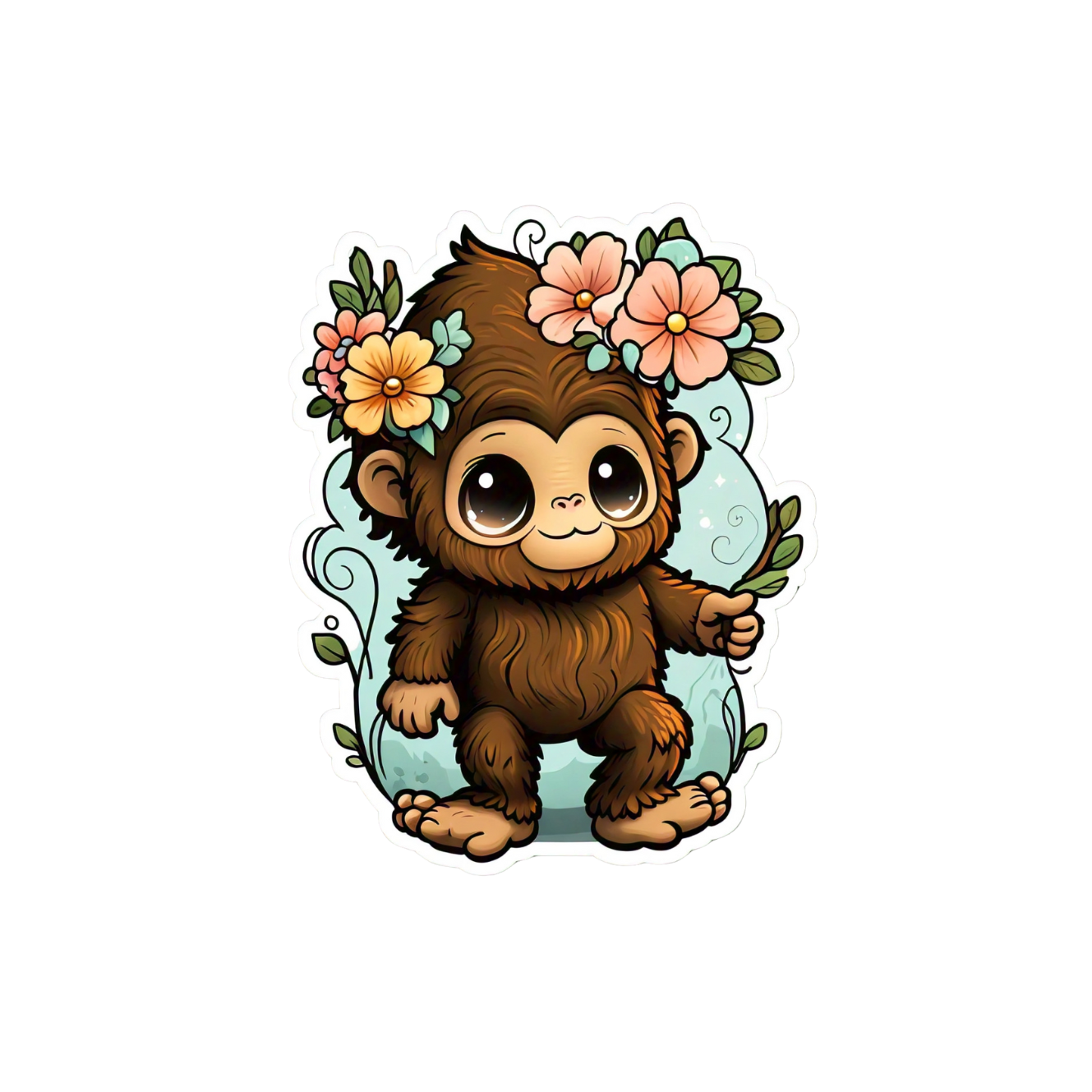 Cute Bigfoot sticker set