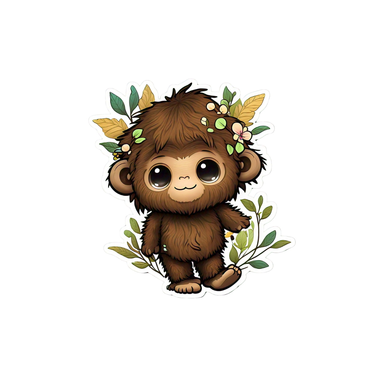 Cute Bigfoot sticker set