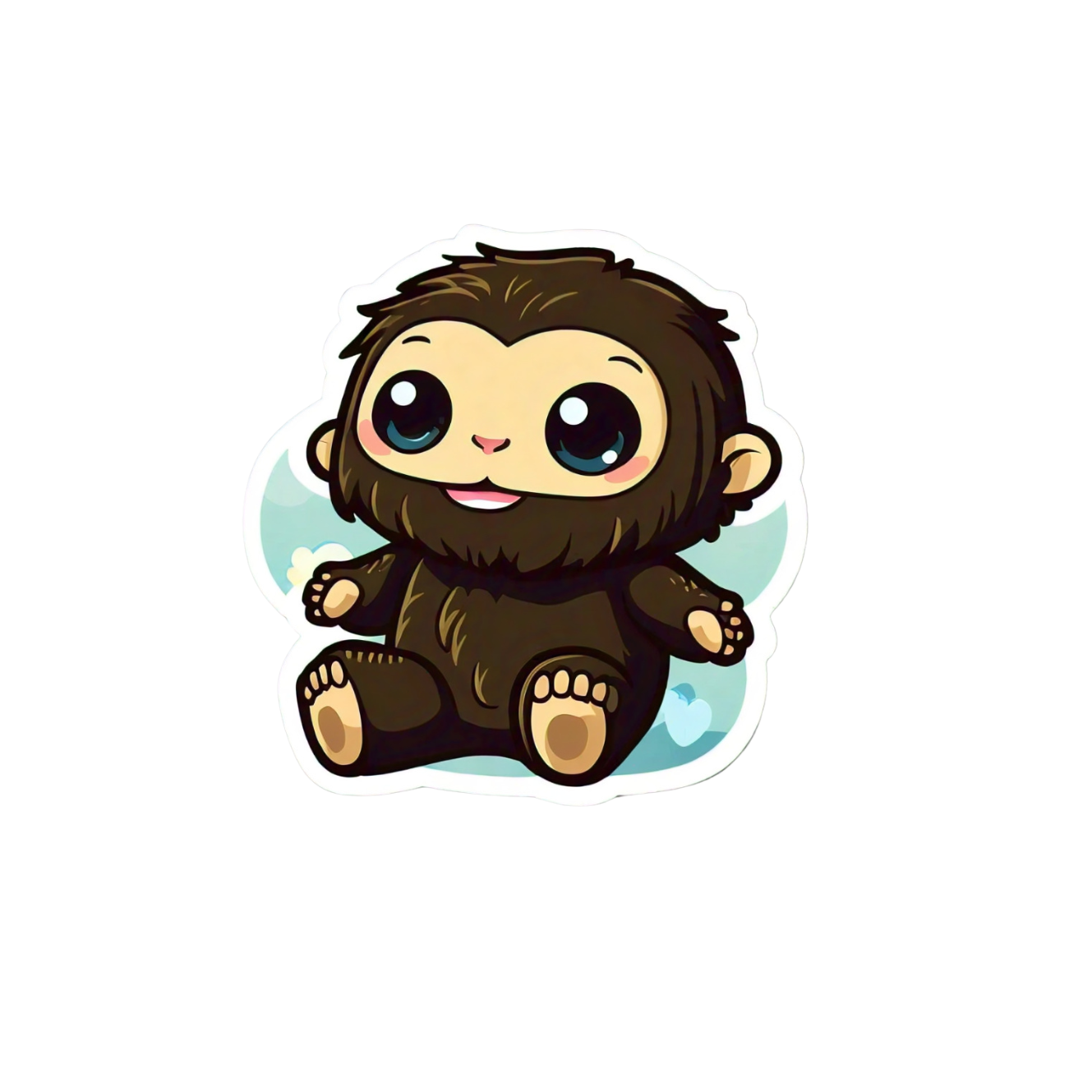 Cute Bigfoot sticker set